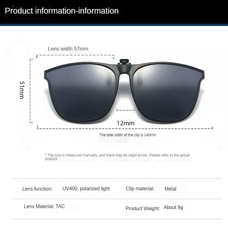 Sunglasses Clip Men's and Women's Glasses Myopia Glasses Clip-on Sunglasses for Men and Women