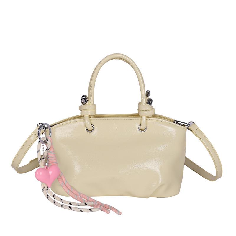 Fashion Simple Pu Handbag With Single Strap And Zipper Closure For Wear Daily