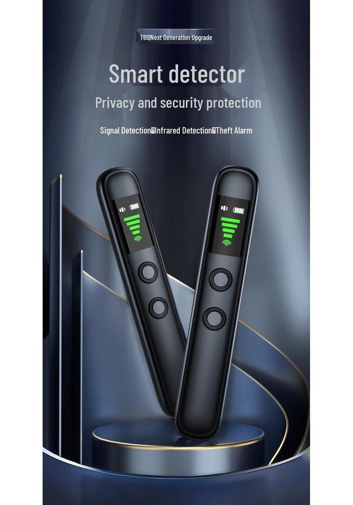 T66 Multi-Function Anti-Surveillance Detector: Anti-Peeping, Anti-Eavesdropping, Anti-Tracking, Infrared Alarm, GPS & Wireless Signal Detection.