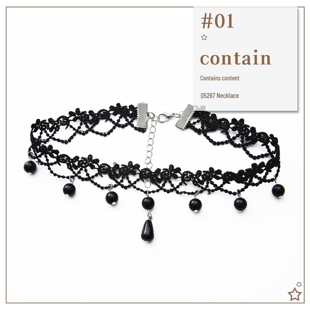 Gotischer Palast Retro Lolita Schlüsselbein-Halskette - Dunkle Stil-Accessoires für Damen