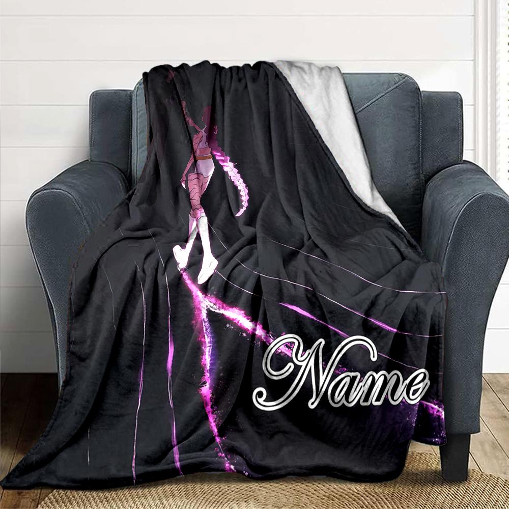 Custom Name Blue Tiger Hat Party Blanket For Couch Bed Plush Cozy Fuzzy Blanket Super Soft Warm Blankets For Fall And Winter 0916193