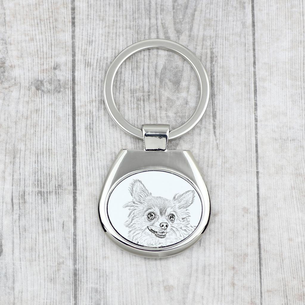 Chihuahua Short-haired, Chihuahua Smooth I - Keychain with a Dog, Keychain with a Print, Personalized Pendant from the Art-Dog Brand