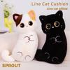 Cute Threecolor Cat Plush Pillow With Pp Cotton Filling For Kids And Adults