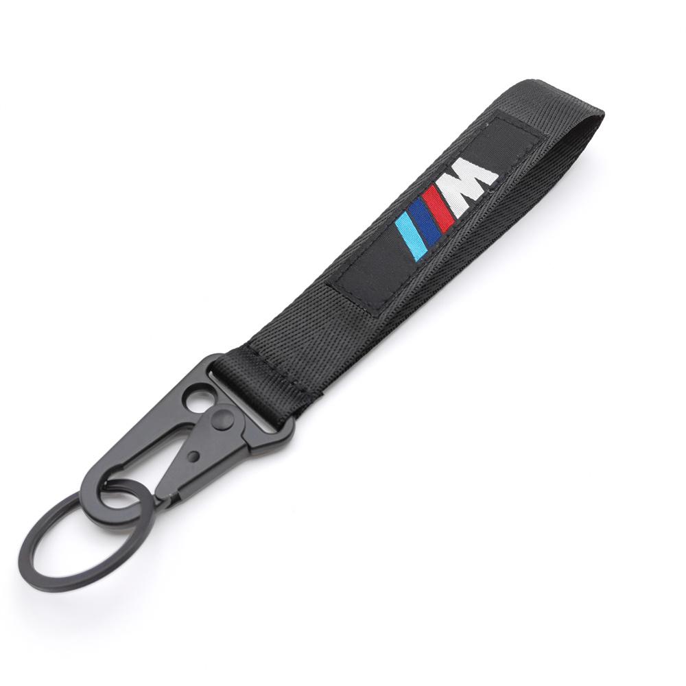 BMW Car Keychain Nylon Braided Wristband Red Black Blue Lanyard for M power e90 g26 e60 e46 f10 f30 e39 Car Accessories Gift cysh69