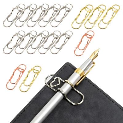10Pcs 7cm Metal Heart Shape Pen Clips Notebook Page Holder For Journal Planner Bookmark Paper Clip For Students And Professional