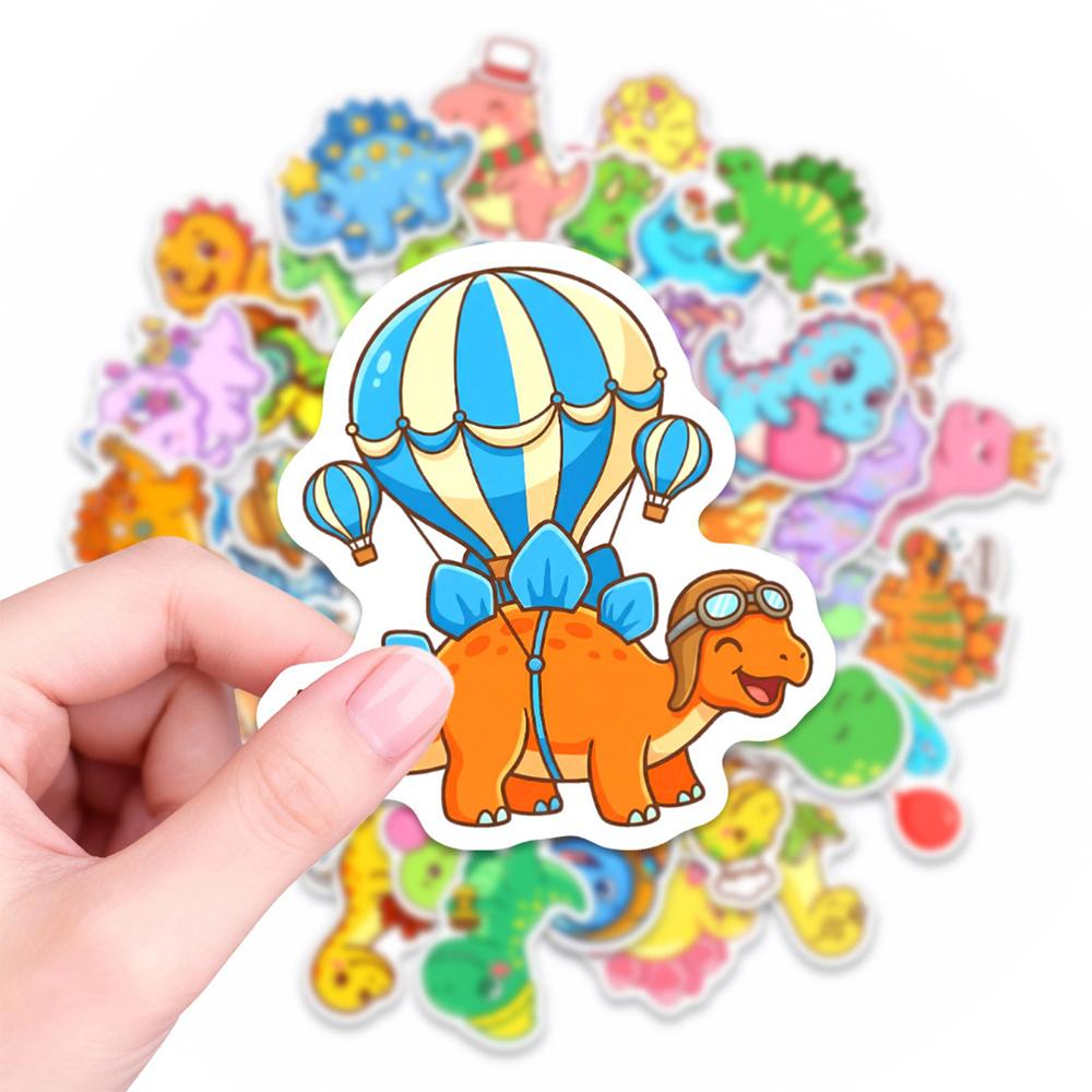 10/30/50pcs Cute Dinosaur Creative Stickers Cartoon Animal Decals Toy DIY Scrapbook Phone Helmet Suitcase Funny Graffiti Sticker