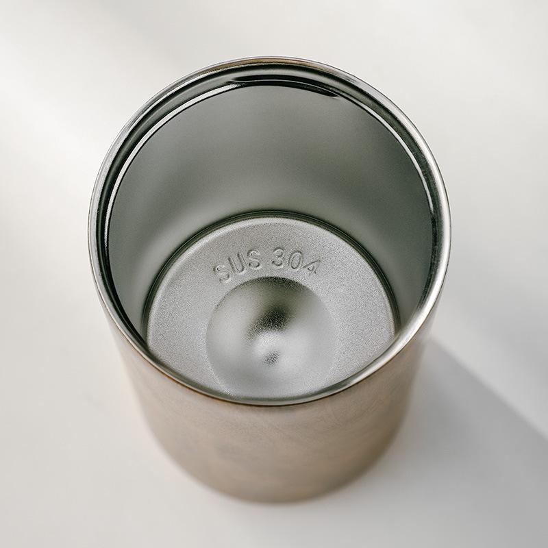 Insulated Vacuum Flask Coffee Mug 400ML/500ML Stainless Steel Thermal Cup Portable for Car Office Travel Grain