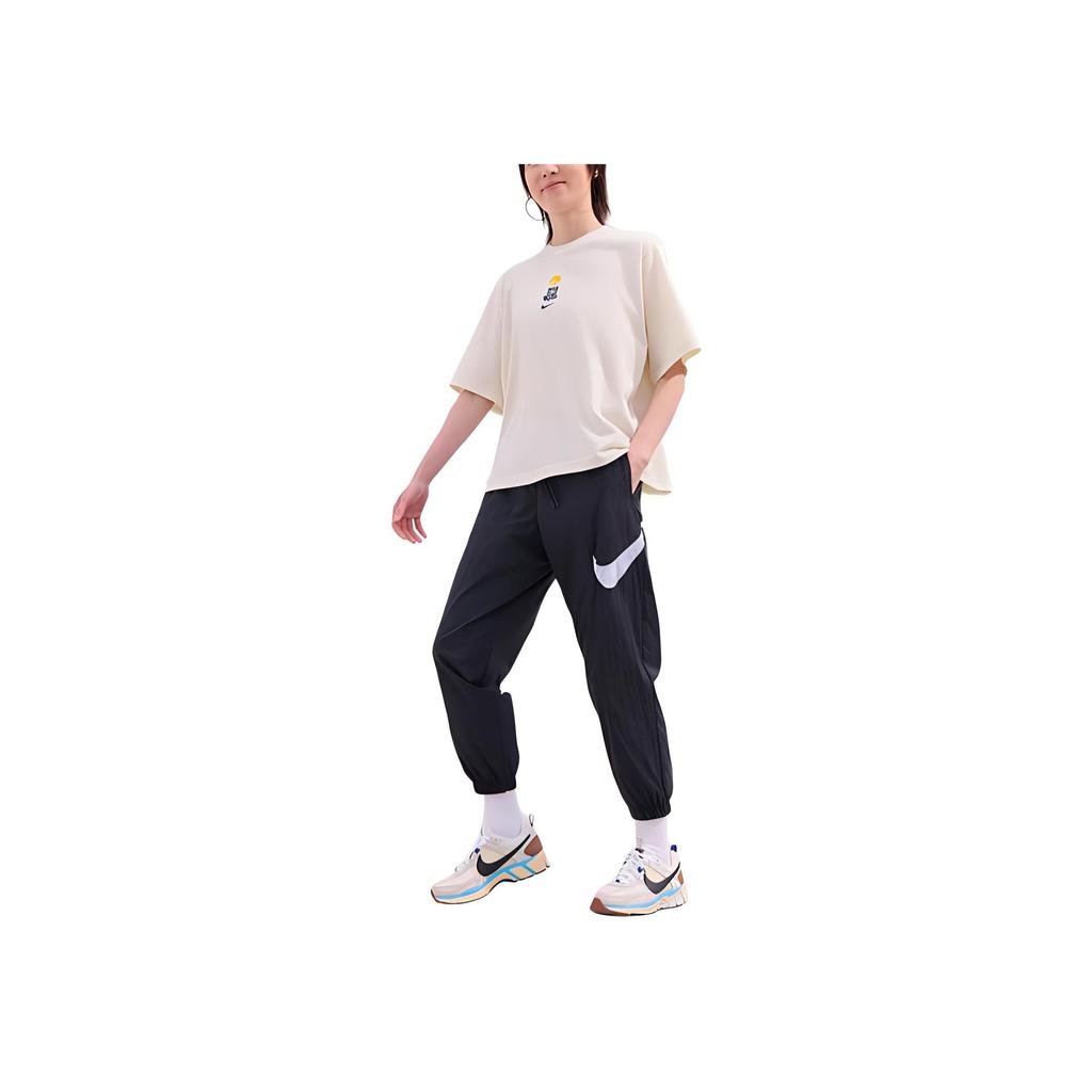 Nike Printed Cotton Round Neck Short Sleeve T-Shirt Women T-Shirts Off-White FV9370-901