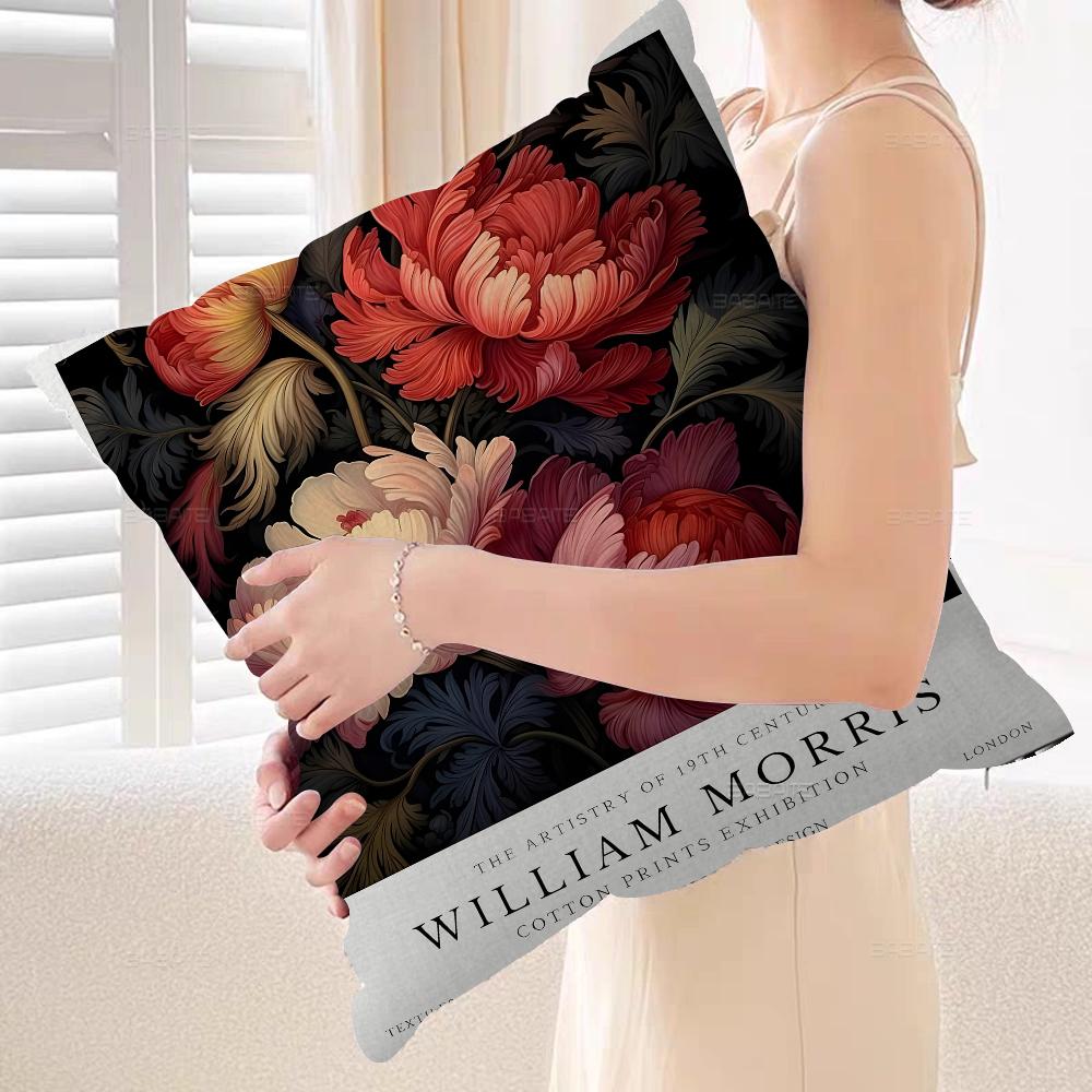 Neutral William Morris Pillow Gift Home Office Decoration Bedroom Sofa Car Cushion Cover Case 45x45