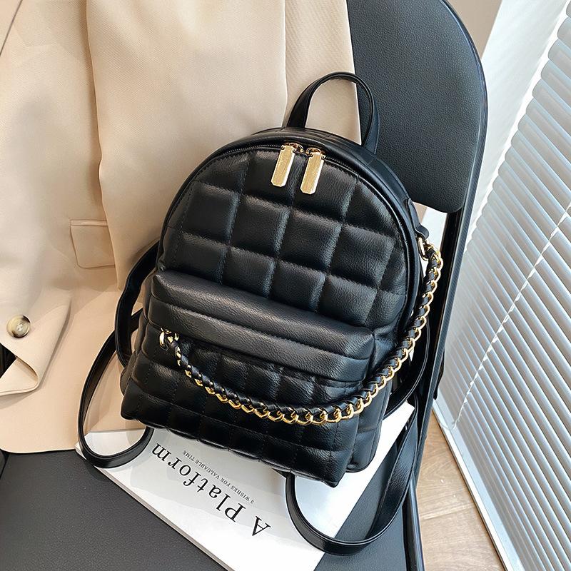 New Trendy Double-shoulder Bag - Versatile for Women, Korean-style Fashionable Schoolbag with High-end Design, Mini Backpack