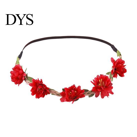 Nature Inspired Hair Accessory Flower Headband, Crown, Headpiece, Boho Floral Wreath Headband Artificial for Travel Wedding Birthday Festival