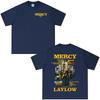 French Rapper Laylow Mercy Graphic Print T Shirts Unisex Women Hip Hop Fashion Pop Music Tshirts Vintage Tees Oversized Streetwear