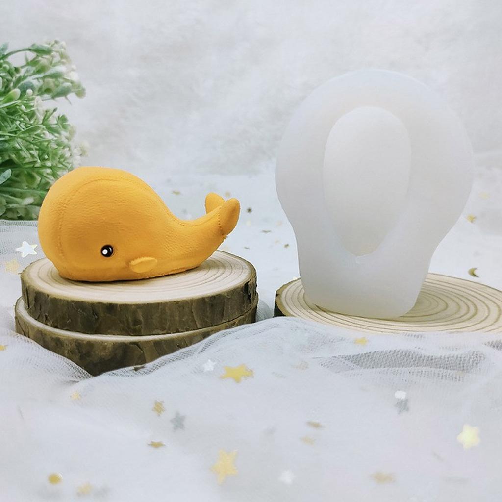 Whale Shaped Silicone Cake Mold Creative 3D Ocean Animal Candle Mould Easy Demolding Dessert Baking Mold Kitchen Tool