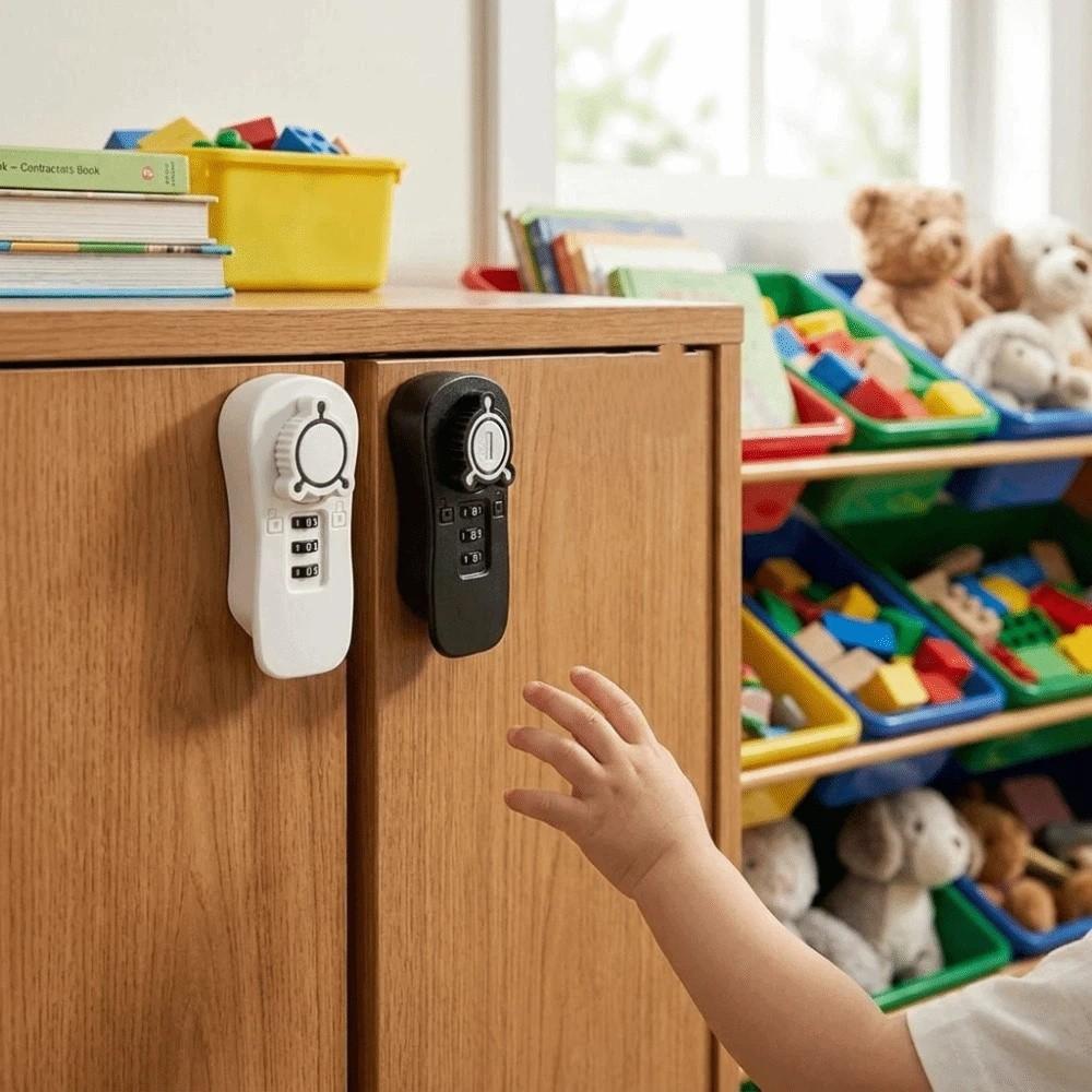 Three Digit Adjustable Password Cabinet Lock Metal Accessories Surface Anti Rust Cabinet Lock Solid Plastic Rotating Cam