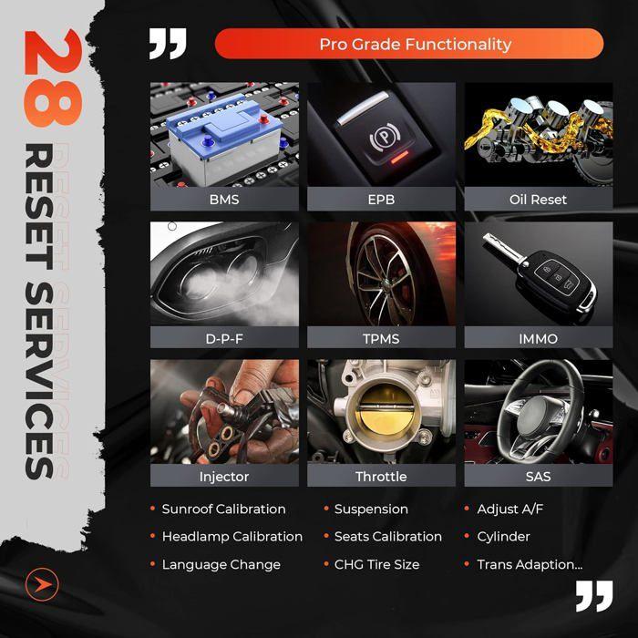 Outil de diagnostic - Autel - MaxiCOM MK808S-TS - Bluetooth - 28+ services - TPMS intégré