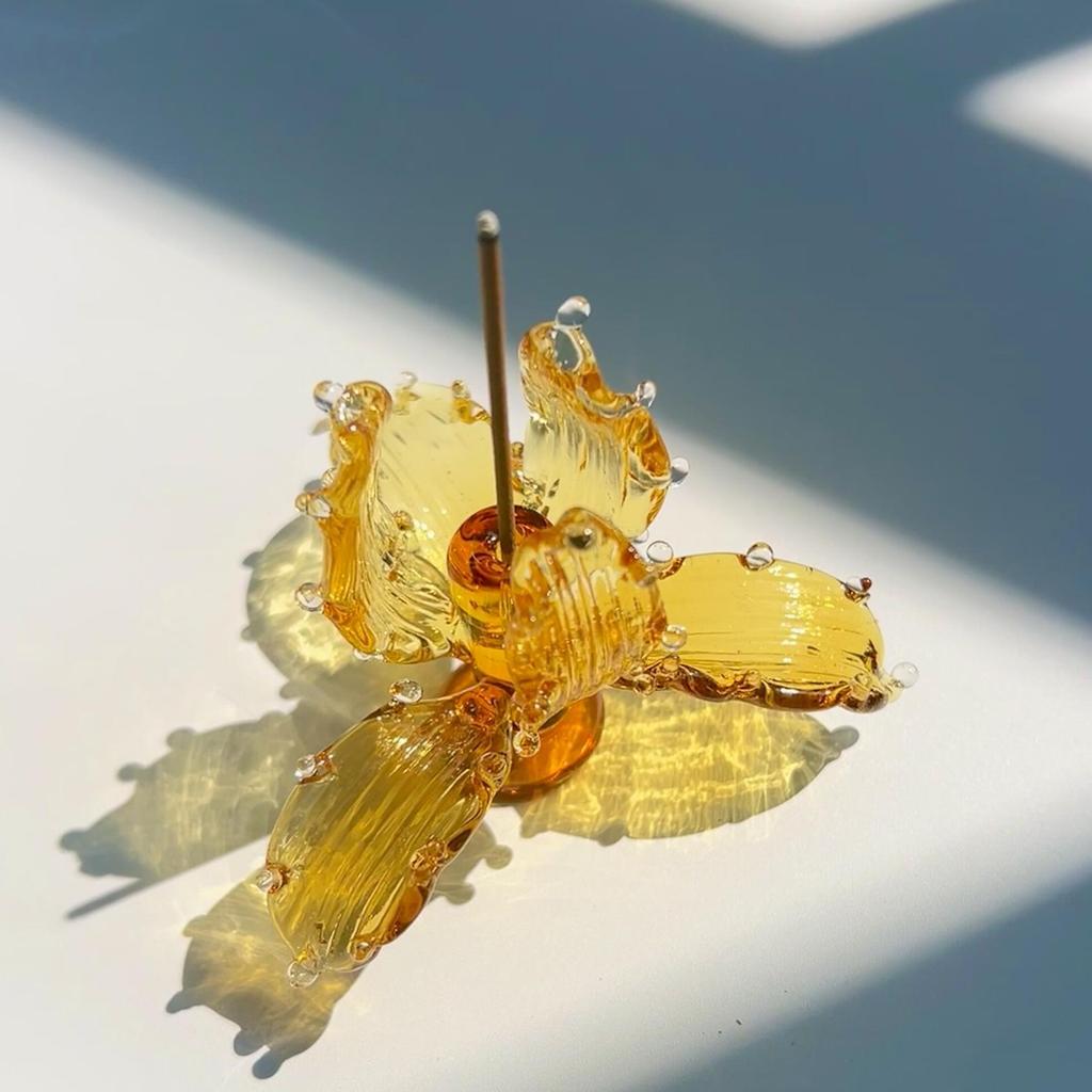 Creative Handmade Art Fragrance Insertion New Year Red Butterfly Orchid Flower Ornament, High Grade Iris Flower Gift