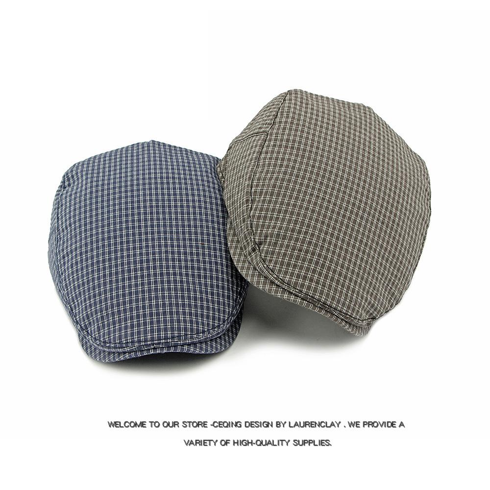 Beret Men's British Retro Forward Cap Plaid Paintsman's Cap