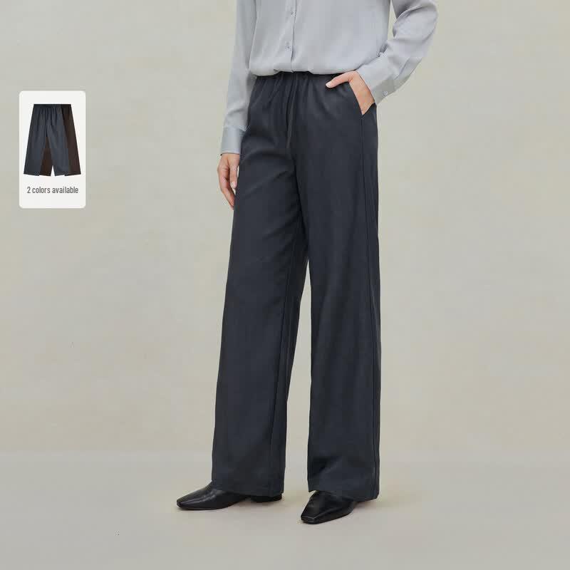 INMAN Drawstring Elastic Waist Wide-Leg Casual Pants XL