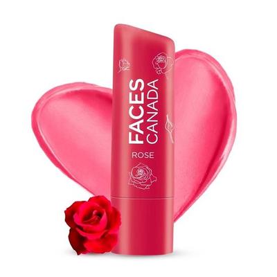 FACES CANADA Color Lip Balm - Rose Petal 03, 4.5g | Red Tint | 12HR Moisture | SPF 15 | Shea Butter, Vitamin C & E Enriched  | Softens Lips
