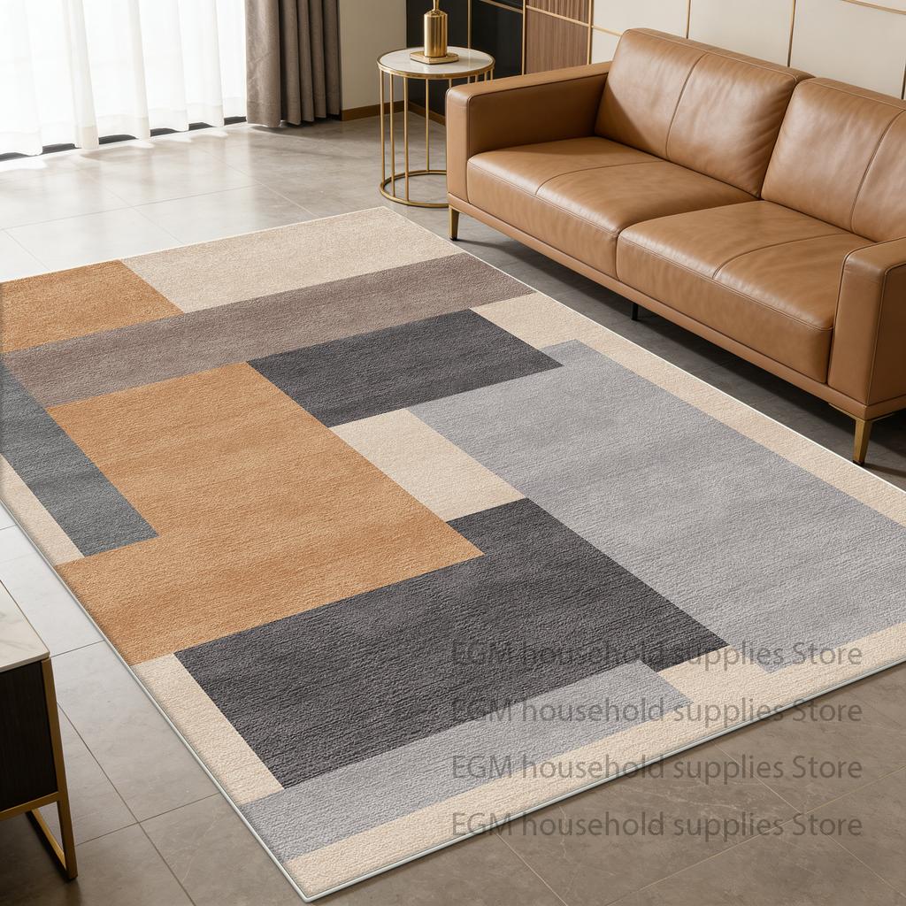 Wabi-sabi Style Carpet Light Luxury Living Room Decoration Bedroom Bedside Soft Rug Non-slip Washable Floor Mat Customizable