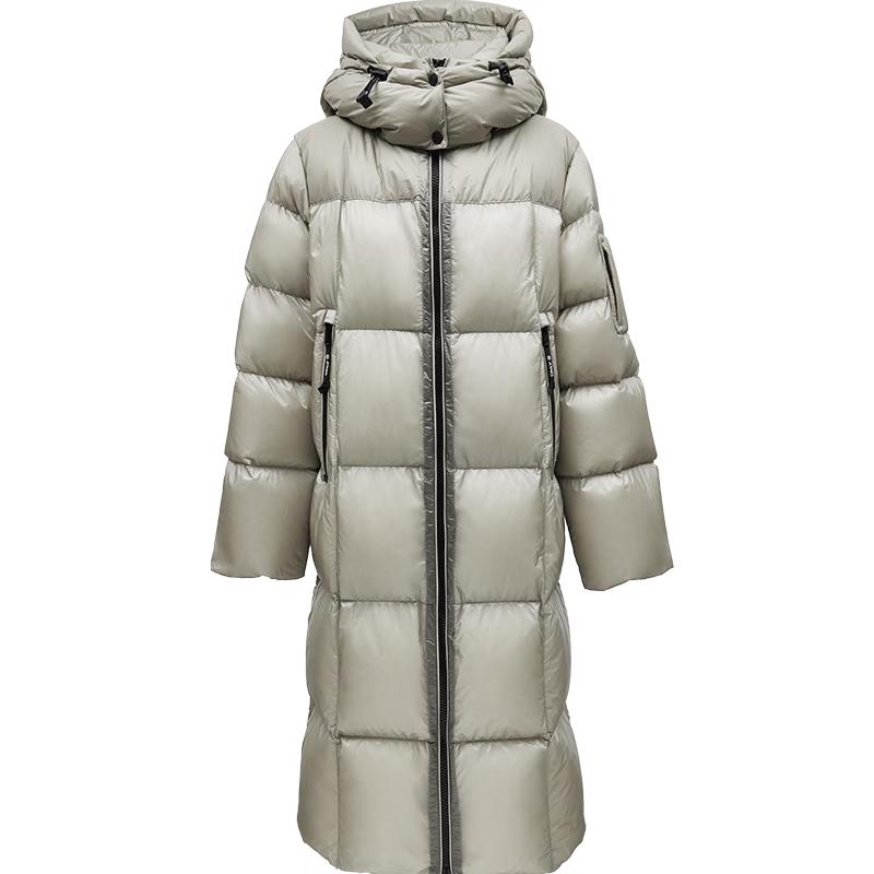 

ONLY Women s Hooded 90% Goose Down Long Cocoon Puffer Jacket S