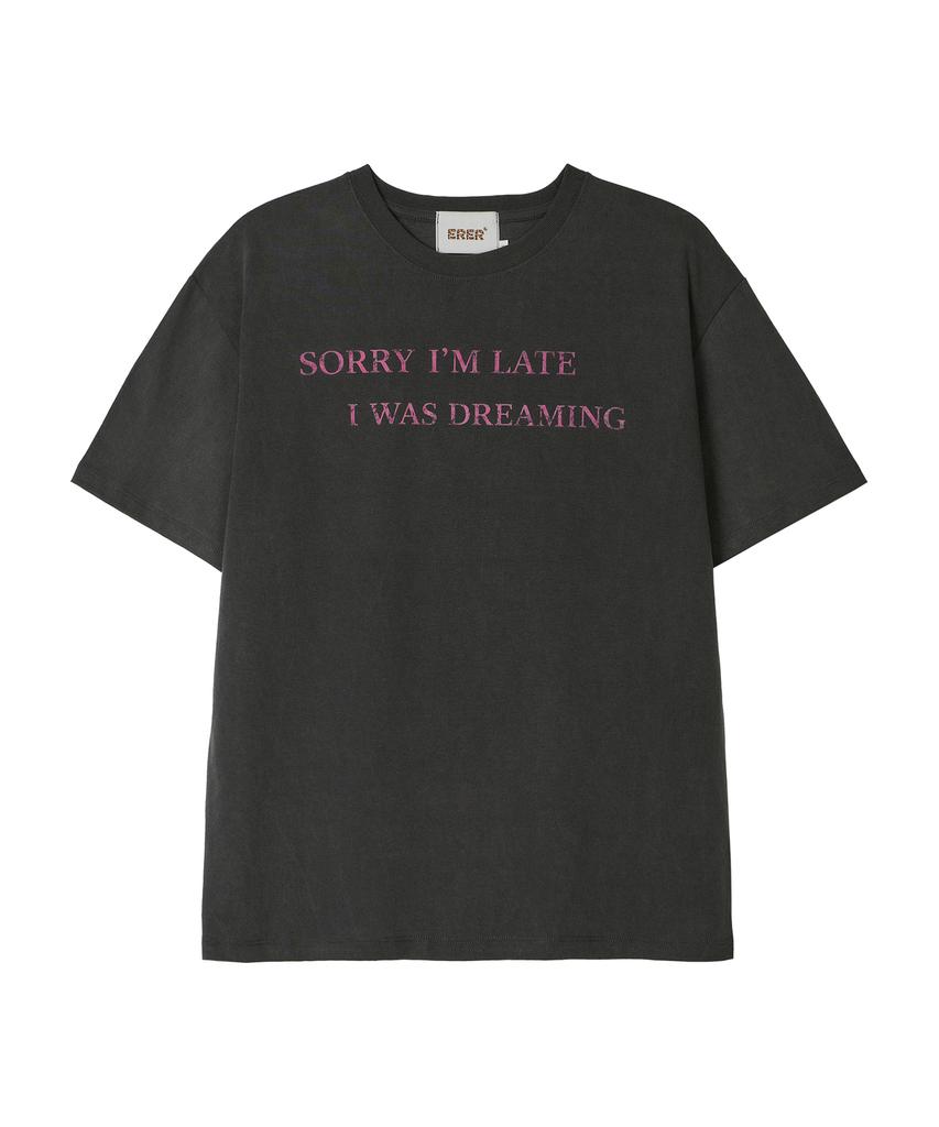 ERER Oversized Lettering T-Shirt Charcoal