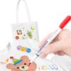 8Pcs/set 8-Color Handmade Creative Textile Pen DIY Canvas Bag White Cotton T-shirt Painting Pen Watercolor Pen Marker Graffiti Pen