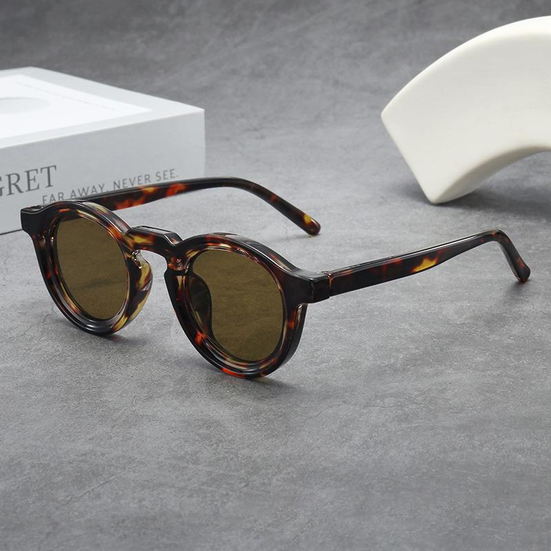 Round Small-Frame Premium Unisex Sunglasses Fashionable Uv Protection Shades