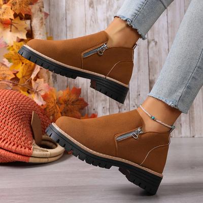 Women Comfortable Ankle Boots New Casual Anti-slip Platform Boots Fashion Outdoor High Top Wedding Shoes Women  De Mujer