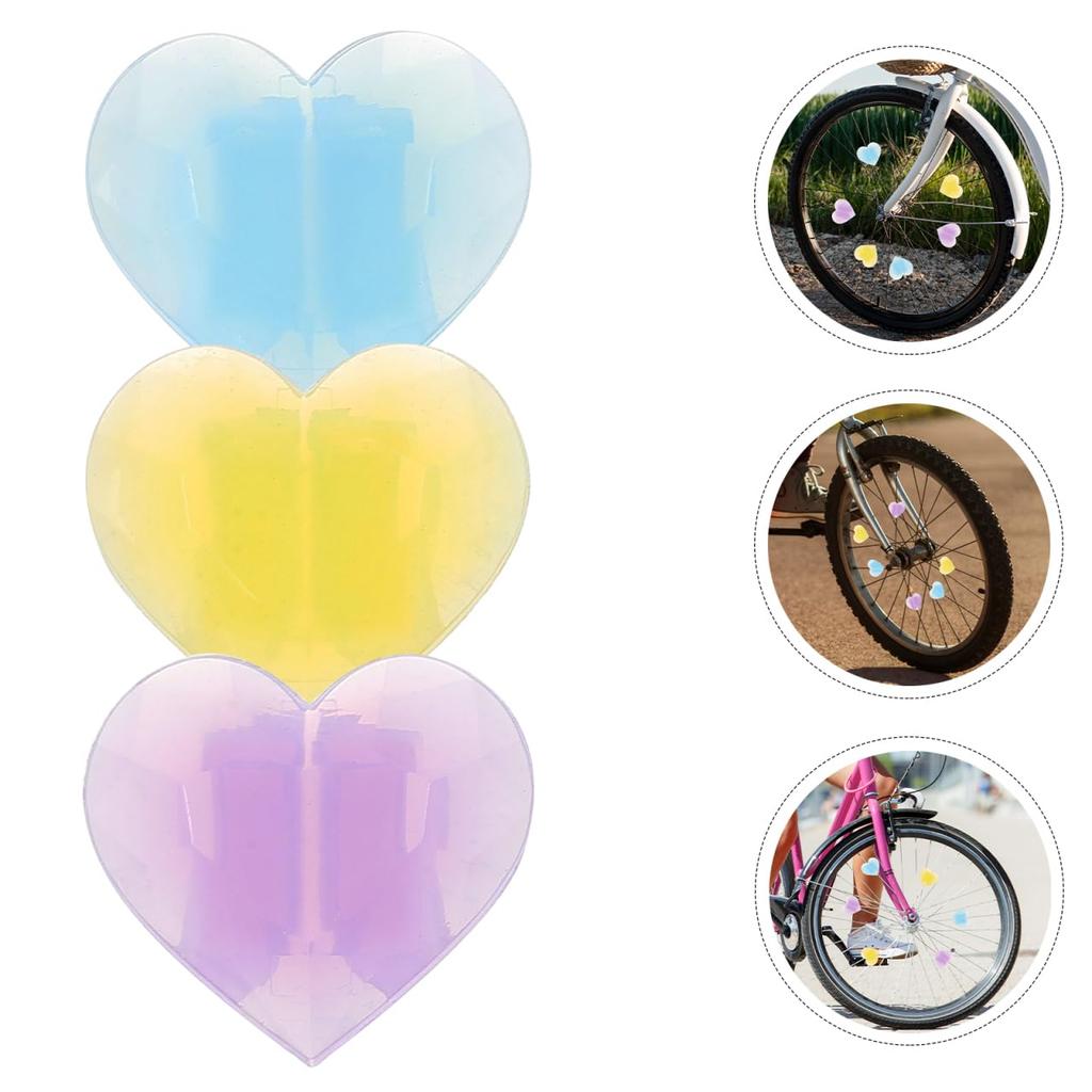 OUNONA Bicycle Wheel Spokes Decorative Heart Cute Character for Adults and Set of Plastic Decorations Accessories, Parts, Shape, Design, Stylish,