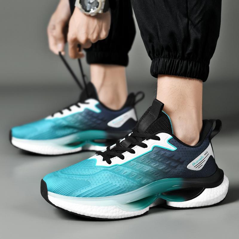 Men's popcorn casual sneakers men's lightweight cushioning running shoes tide spring and summer breathable mesh shoes