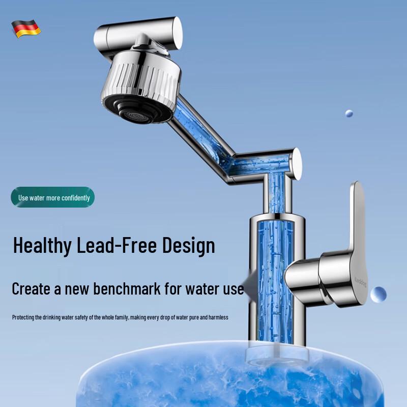 iLeddog 304 Stainless Steel Mechanical Arm Basin Faucet