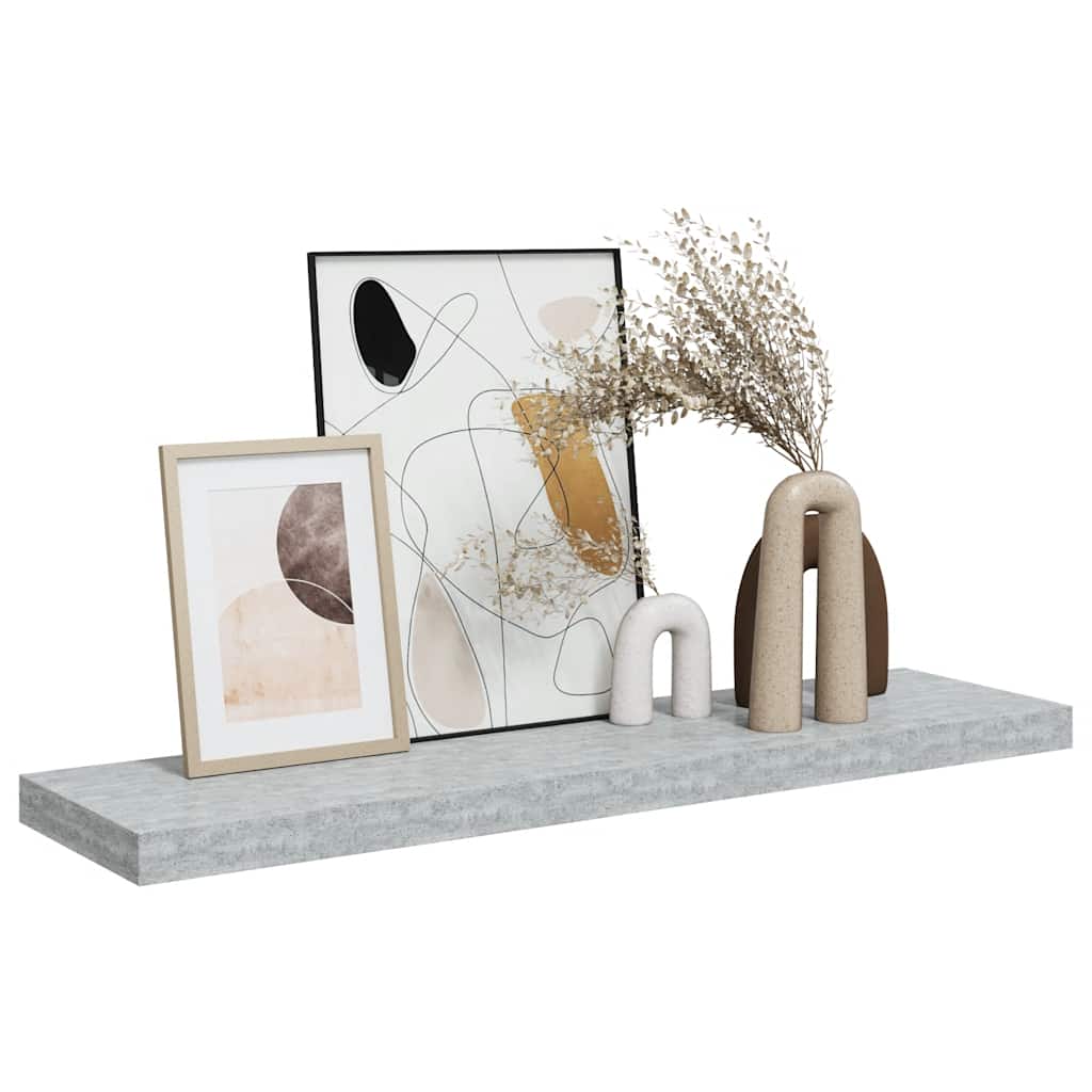 Vidaxl Półka Ścienna, Szarość Betonu, 90 X 23,5 X 3,8 Cm, Mdf