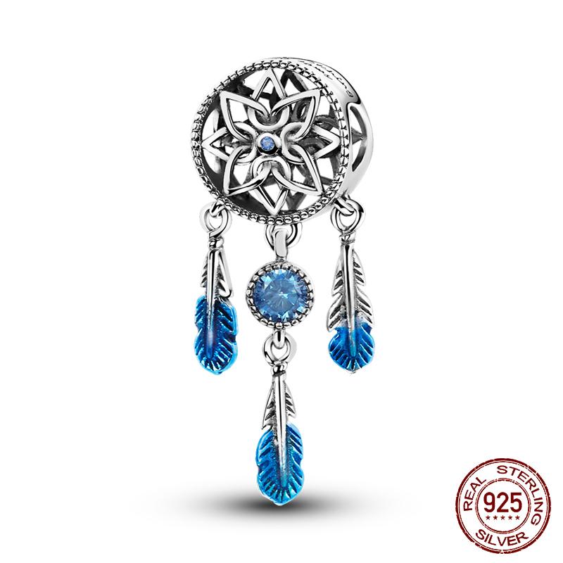 Genuine copper Dreamcatcher Tassel Charm Bead Charms Bead Charms Ideal For Women Authentic Bracelets Bangles Fashion Do It Yourself Jewellery Hot Gift