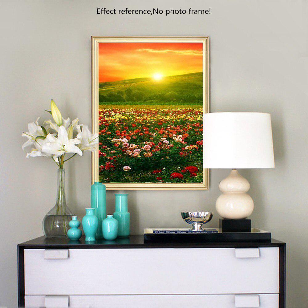 5D DIY Diamond Painting Full Display Sunrise Wildflower Full Round Diamond Embroidery Cross Stitch