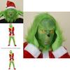 Halloween And Christmas Grinch Stole Christ Cosplay Costume Accessory Set For Halloween Adults Fantasy Event