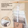 Space Saving 9-layer Metal Anti Slip Pants Rack, Stainless Steel Design, Including 5 Hooks, Reducing 80% Clutter, Tight Jeans and Denim Fabrics