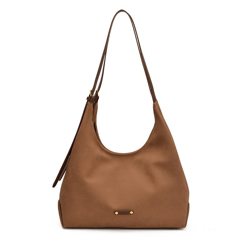 Stylish, Simple and High-end Single Shoulder Armpit Bag Women's New Super Soft Temperament Commuter Dumpling Oblique Span Bag