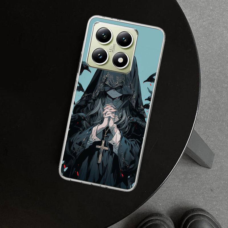 Dark Demon Nun Phone Case Cover for Xiaomi Redmi Note 15 14 13 12 11 Pro Plus 14S 12S 11S 11T 11E 10S 10 Customized Fundas Redmi