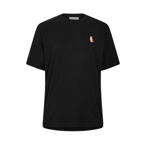 Maison Kitsuné Mens Embroidered Logo Cotton T-Shirt