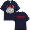 MGK Lost XX Americana 2026 Grafikdruck T-Shirt für Herren und Damen Modisch Retro Reine Baumwolle Übergröße Kurzarm