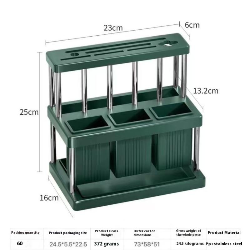 Kitchen Knife Holder Storage Rack, Chopsticks Tube Knife Holder Integrated Storage Box Restaurant Kitchen Knife Holder