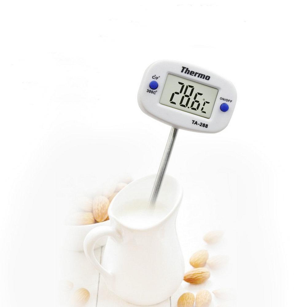 TA288 LCD Digitales Lebensmittelthermometer BBQ Fühlerthermometer Ofen Milch Wasser Öl Küche Kochen Temperaturtester Messgerät Monitor