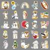 50 Hand-painted Kitten Personality Cartoon Cute Guka Decorative Water Cup Suitcase Stickers