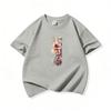 Kids Cotton T Shirt Floral Letter I Print Crew Neck Short Sleeve Tee Casual Boys Girls Summer Tops