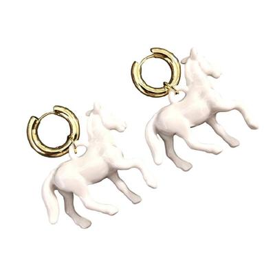 2026 Year of Horse Earrings Gothic Jewelry Lightweight Comfortable Daily Wear Multiple Color Option For Women