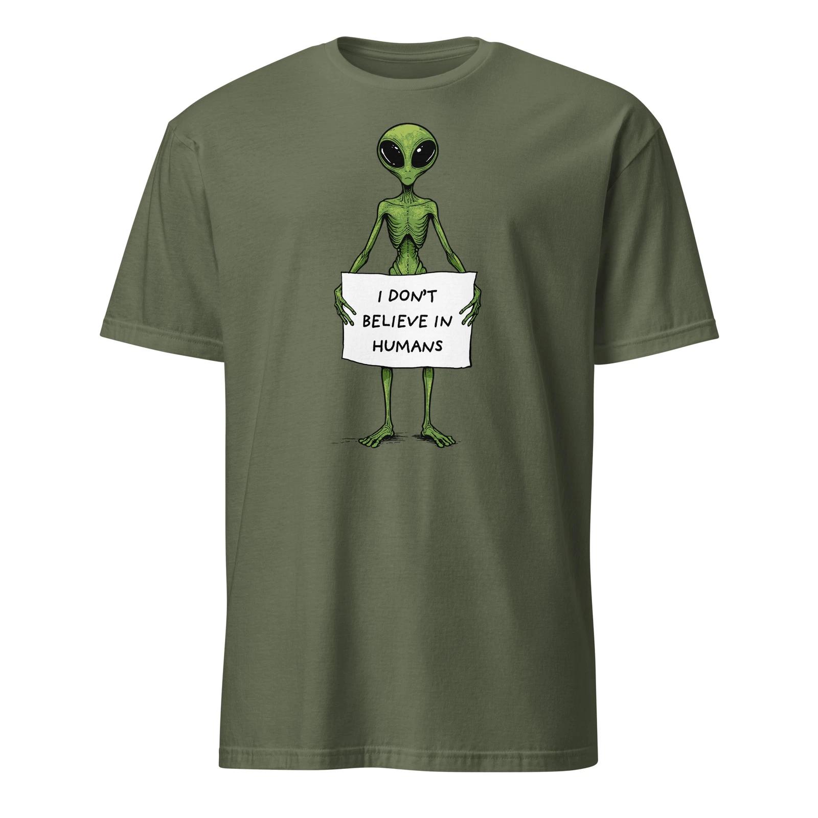 Alien Shirt Alien Space UFO I Don t Believe In Humans Area 51 Tshirt Size S-3XL S