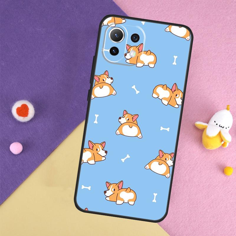 Cute Cartoon Corgi Dog Case For Xiaomi 14T 11T 12T 13T Pro 13 14 15 Ultra POCO X7 Pro X3 X5 X6 F5 F6 M6 Pro Cover