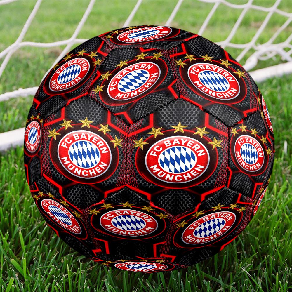 Munich FC Crest Printed Size 5 Soccer Balls, High-Quality, Anti-Slip, Protective Football, A Unique Gift , Birthdays, Christmas Gifts