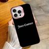 J-Juicy C-Couture Handyhülle für iPhone 17 16 15 14 13 12 11 Pro Max Plus Farbe Silber Hülle